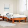 vidaXL Bed Frame without Mattress Wax Brown 120x200 cm Solid Wood Pine