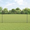 vidaXL Fence with Post Grey 1.6 x 25 m Steel and PVC