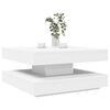 vidaXL Coffee Table 360-Degree Rotatable White 70x70x34.5 cm