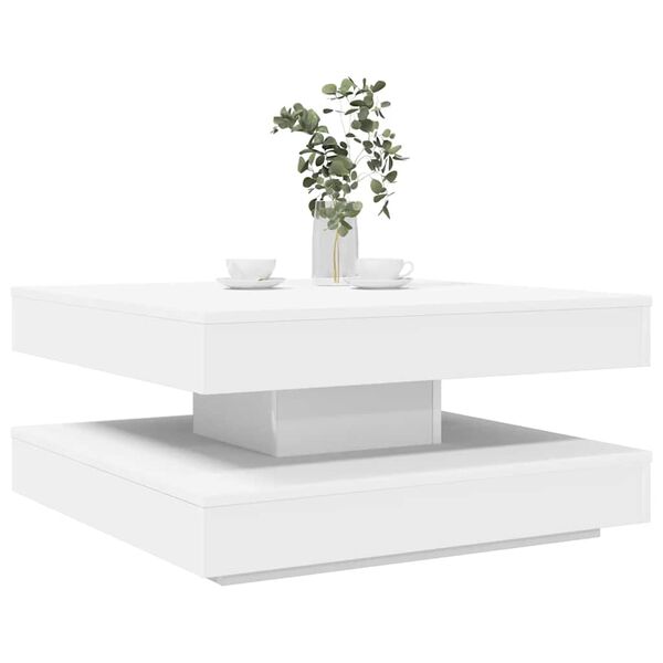 vidaXL Coffee Table 360-Degree Rotatable White 70x70x34.5 cm