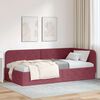 vidaXL Corner Bed Frame with Headboard Wine Red 90 x 200 cm Fabric