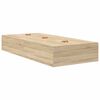 vidaXL Storage Bed Frame Sonoma Oak 80 x 200 cm Engineered Wood