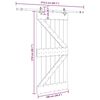 vidaXL Sliding Door with Hardware Set 100x210 cm Solid Wood Pine