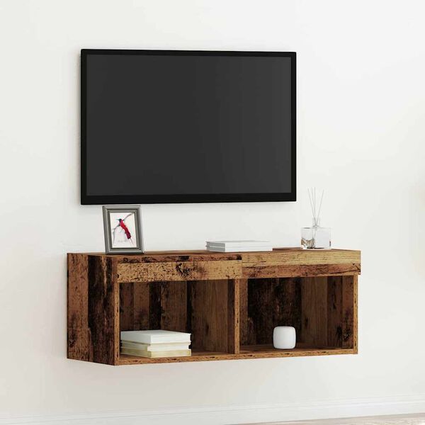 vidaXL TV Cabinet Set Old wood 80 x 30 x 30 cm Engineered Wood