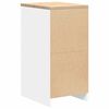 vidaXL Garage Storage Cabinet White 40x51x85 cm Solid Wood Pine