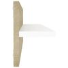 vidaXL Wall Shelf 4 pcs White and Sonoma Oak 60x11.5x18 cm Engineered Wood
