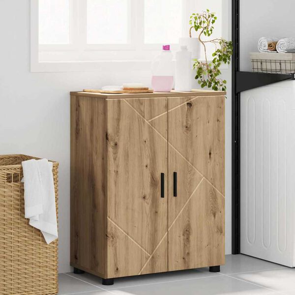 vidaXL Bathroom Cabinet with Storage Artisan Oak 60 x 35 x 80 cm