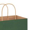 vidaXL Paper Bags 250 pcs with Handles Green 32x17x25 cm