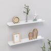 vidaXL Wall Shelves 2 pcs High Gloss White 60x9x3 cm