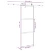 vidaXL Sliding Door with Hardware Set 76x205 cm Tempered Glass&Aluminium
