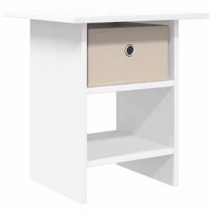 vidaXL Bedside Table with Drawer White 41 x 40 x 45 cm Engineered Wood