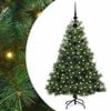 vidaXL Artificial Christmas Tree with 150 LEDs Green 120 cm PE and PVC