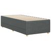 vidaXL Bed Frame without Mattress Dark Grey Single Fabric