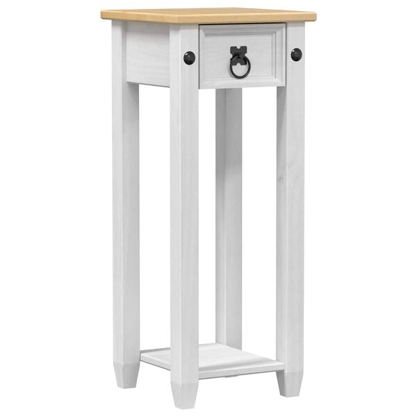 vidaXL Plant Stand White 30 x 30x 73 cm Solid Pine Wood