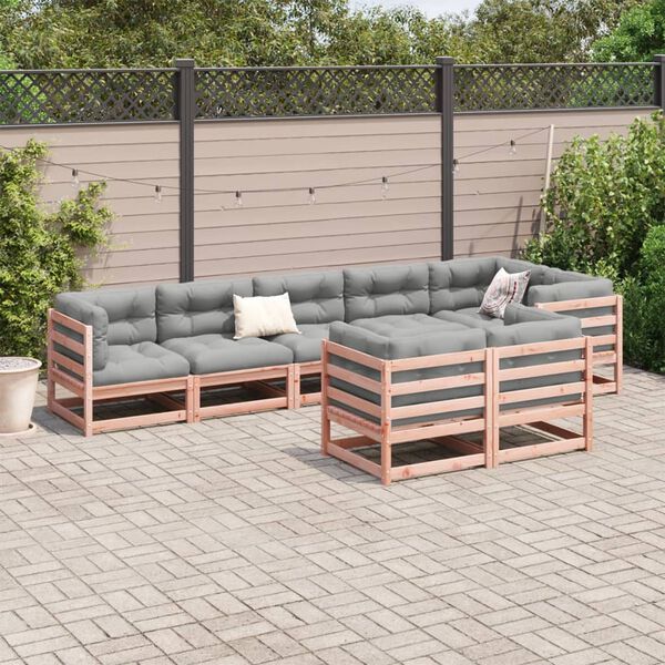 vidaXL 8 Piece Garden Sofa Set Solid Wood Douglas Fir
