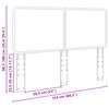 vidaXL Headboard White 150 cm Engineered wood