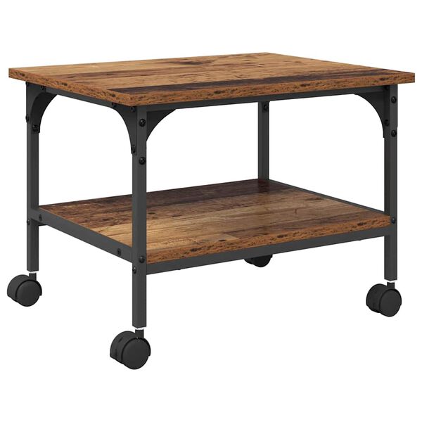 vidaXL Printer Stand Old Wood 50 x 40 x 38 cm Engineered Wood