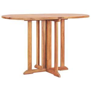 vidaXL Dining Table | Natural Teak | Solid Teak Wood | 120 x 70 x 75 cm