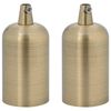vidaXL Lamp Holders 2 pcs Bronze E27