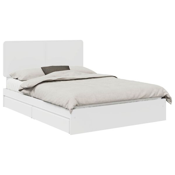 vidaXL Storage Bed with Headboard White 160 x 200 cm Engineered Wood