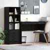 vidaXL Desk with Drawer 2 pcs Black Oak