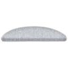 vidaXL Stair Mats 30 pcs 56x17x3 cm Light Grey Half Round