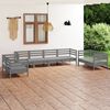 vidaXL 8 Piece Garden Lounge Set Grey Solid Pinewood