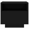 vidaXL Bedside Cabinet with LED Lights Black 40x39x37 cm