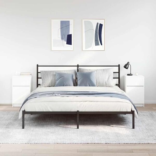 vidaXL Bedside Cabinets 2 pcs White 39x35x65 cm Engineered Wood