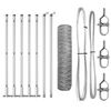 vidaXL Hexagonal Fence with Concrete Base 10 x 0.6 m Galvanised Steel