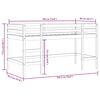 vidaXL Kids' Loft Bed without Mattress with Ladder 90x190 cm Single