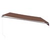 vidaXL Manual Retractable Awning Brown 500x350 cm