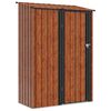 vidaXL Garden Sheds Brown 140.5 x 74 x 200 cm Metal