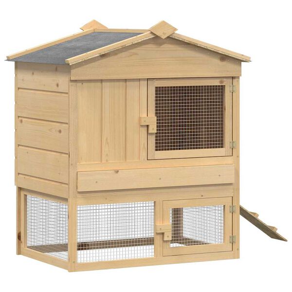 vidaXL Chicken Coop Brown 75 x 60 x 89 cm Solid Pine Wood
