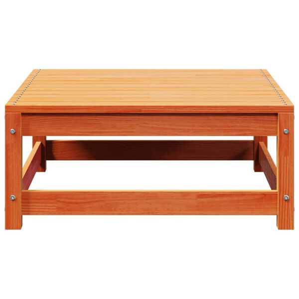 vidaXL Garden Footstool Wax Brown 70x70x30 cm Solid Wood Pine
