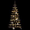 vidaXL Christmas Tree with 30 LEDs Natural 90 cm Solid Ash Wood