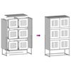 vidaXL Highboard Pink 68x39x123 cm Steel