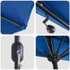 vidaXL Garden Parasol Azurblau 294 x 150 x 224 cm Polyester and Steel