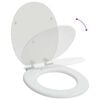 vidaXL Toilet Seat 2 pcs White 44 x 38 cm MDF board