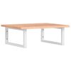 vidaXL Basin Shelf Wall Mounted Steel and Solid Wood Oak