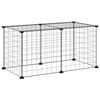 vidaXL 8-Panel Pet Cage Black 35x35 cm Steel