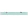 vidaXL Floating Shelves 2 pcs Glass 80x10 cm 8 mm