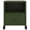 vidaXL Bedside Cabinets 2 pcs Olive Green 36x39x43.5 cm Steel