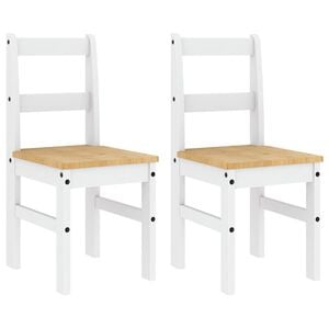 vidaXL Dining Chairs 2 pcs "PANAMA" White 40x46x90 cm Solid Wood Pine