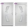 vidaXL Front Door White 98x200 cm PVC
