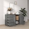 vidaXL Sideboard HAMAR Dark Grey 113x40x80 cm Solid Wood Pine