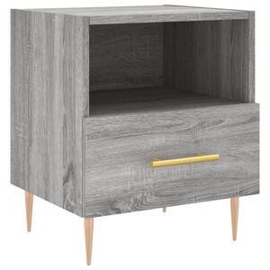 vidaXL Bedside Cabinet Grey Sonoma 40x35x47.5 cm Engineered Wood
