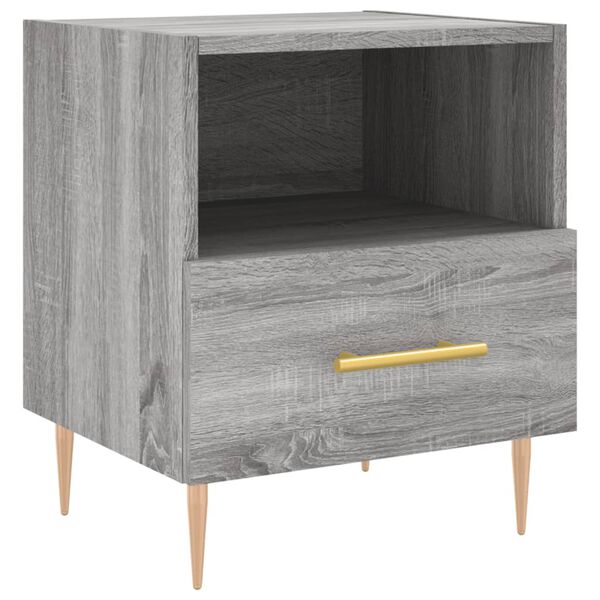 vidaXL Bedside Cabinet Grey Sonoma 40x35x47.5 cm Engineered Wood
