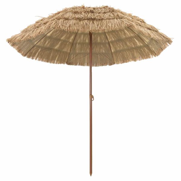 vidaXL Beach Parasol Natural 205 x 205 x 210 cm Polyester and Steel