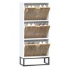 vidaXL Shoe Cabinet White 52x25x120 cm Engineered Wood